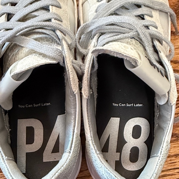 P448 Gray and White Low-Top Sneakers - Picture 2 of 6